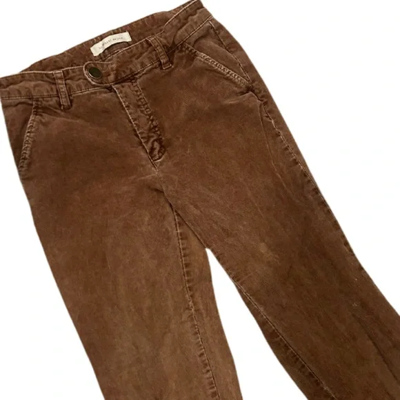 Les Folles de Joie Corduroy Straight Leg Pants | Brown/Rust | Size 25 - Picture 6 of 6